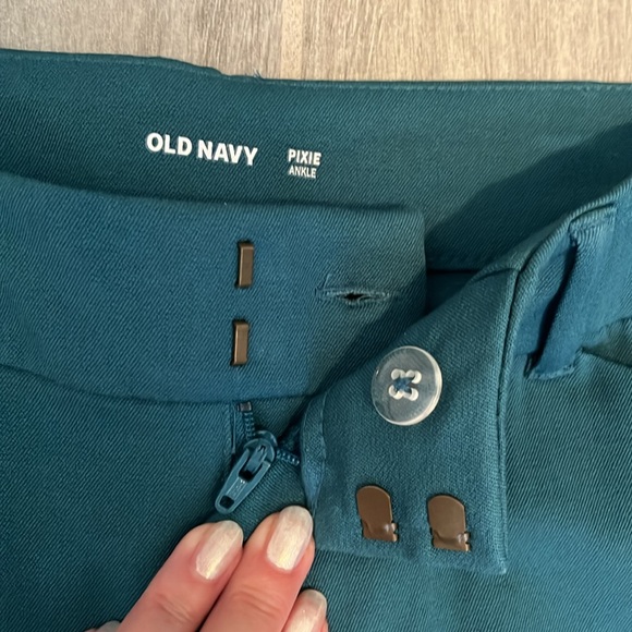 NWOT PIXIE OLD NAVY ankle length teal skinny leg - Picture 2 of 7